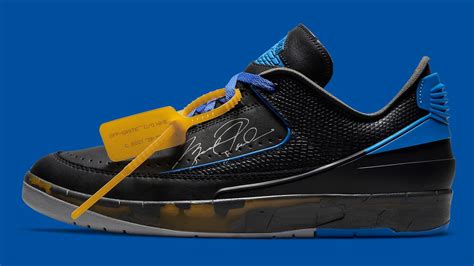 off white jordan 2 low black royal
